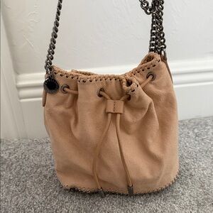 Stella McCartney Falabella mini drawstring bag light pink
